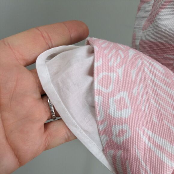 Talbots Dress 10 Pink Sleeveless Floral Sheath Short Mini White Easter Shower - Picture 6 of 11